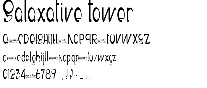 Galaxative tower font